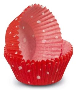SET 100 PIROTTINI A POIS LINEA EASY BAKE IN CARTA DA FORNO 7X3CM