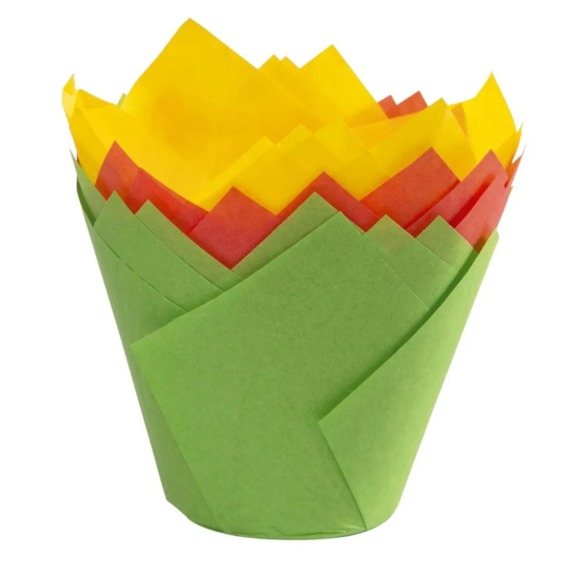 SET 12 PIROTTINI TULIPANO LINEA EASY BAKE IN CARTA DA FORNO 7.5X8CM