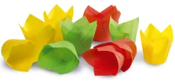 SET 12 PIROTTINI TULIPANO LINEA EASY BAKE IN CARTA DA FORNO 7.5X8CM