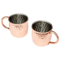SET 2 PZ TAZZA MOSCOW MULE 470ML 8,6X13 IN ACCIAIO INOX RAME