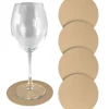 SET 4 SOTTOBICCHIERI IN SIMILPELLE DIAM. 12.5CM BISCOTTO: vendita online SET 4 SOTTOBICCHIERI IN SIMILPELLE DIAM. 12.5CM BISCOTTO in offerta