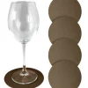 SET 4 SOTTOBICCHIERI IN SIMILPELLE DIAM. 12.5CM TORTORA: vendita online SET 4 SOTTOBICCHIERI IN SIMILPELLE DIAM. 12.5CM TORTORA in offerta