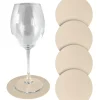 SET 4 SOTTOBICCHIERI IN SIMILPELLE DIAM. 12.5CM AVORIO: vendita online SET 4 SOTTOBICCHIERI IN SIMILPELLE DIAM. 12.5CM AVORIO in offerta