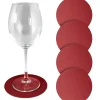 SET 4 SOTTOBICCHIERI IN SIMILPELLE DIAM. 12.5CM BORDEAUX: vendita online SET 4 SOTTOBICCHIERI IN SIMILPELLE DIAM. 12.5CM BORDEAUX in offerta
