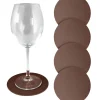 SET 4 SOTTOBICCHIERI IN SIMILPELLE DIAM. 12.5CM MARRONE: vendita online SET 4 SOTTOBICCHIERI IN SIMILPELLE DIAM. 12.5CM MARRONE in offerta