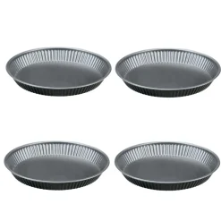 SET 4 STAMPINI PER CROSTATE LINEA SILVER ELEGANCE IN ACCIAIO 12X1.9CM