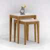 SET 2 TAVOLINI LEGNO MASSELLO E BIANCO: vendita online SET 2 TAVOLINI LEGNO MASSELLO E BIANCO in offerta