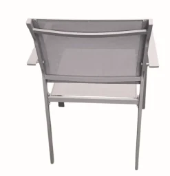 Set tavolo e 4 sedie in textilene e acciaio a prezzo basso: offerta arredo da esterno