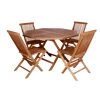 SET TAVOLO E 4 SEDIE PIEGHEVOLI: TAVOLO IN LEGNO TEAK
