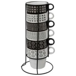 SET 6 TAZZE CON SOSTEGNO 26CL