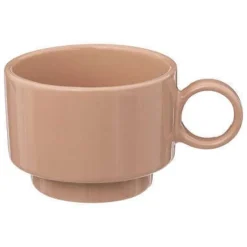 SET 4 TAZZINE IN GRES LINEA RETRO 10CL ROSA CHIARO