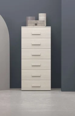 Settimino color olmo 6 cassetti: settimino modello PRIME