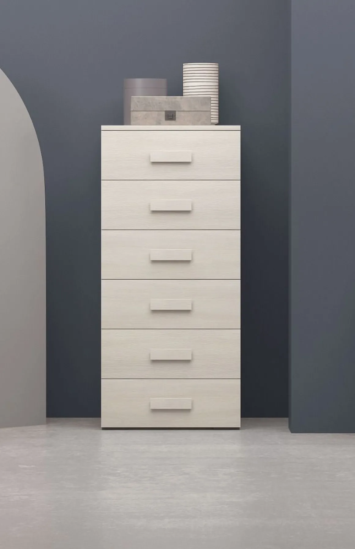 Settimino color olmo 6 cassetti: settimino modello PRIME