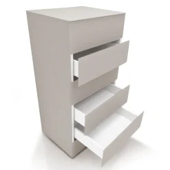 Settimino in vetro satinato color platino: settimino modello KING