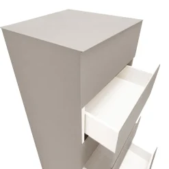 Settimino in vetro satinato color platino: settimino modello KING