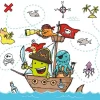 SET 20 TOVAGLIOLI 33X33CM PIRATE CREW: vendita online SET 20 TOVAGLIOLI 33X33CM PIRATE CREW in offerta
