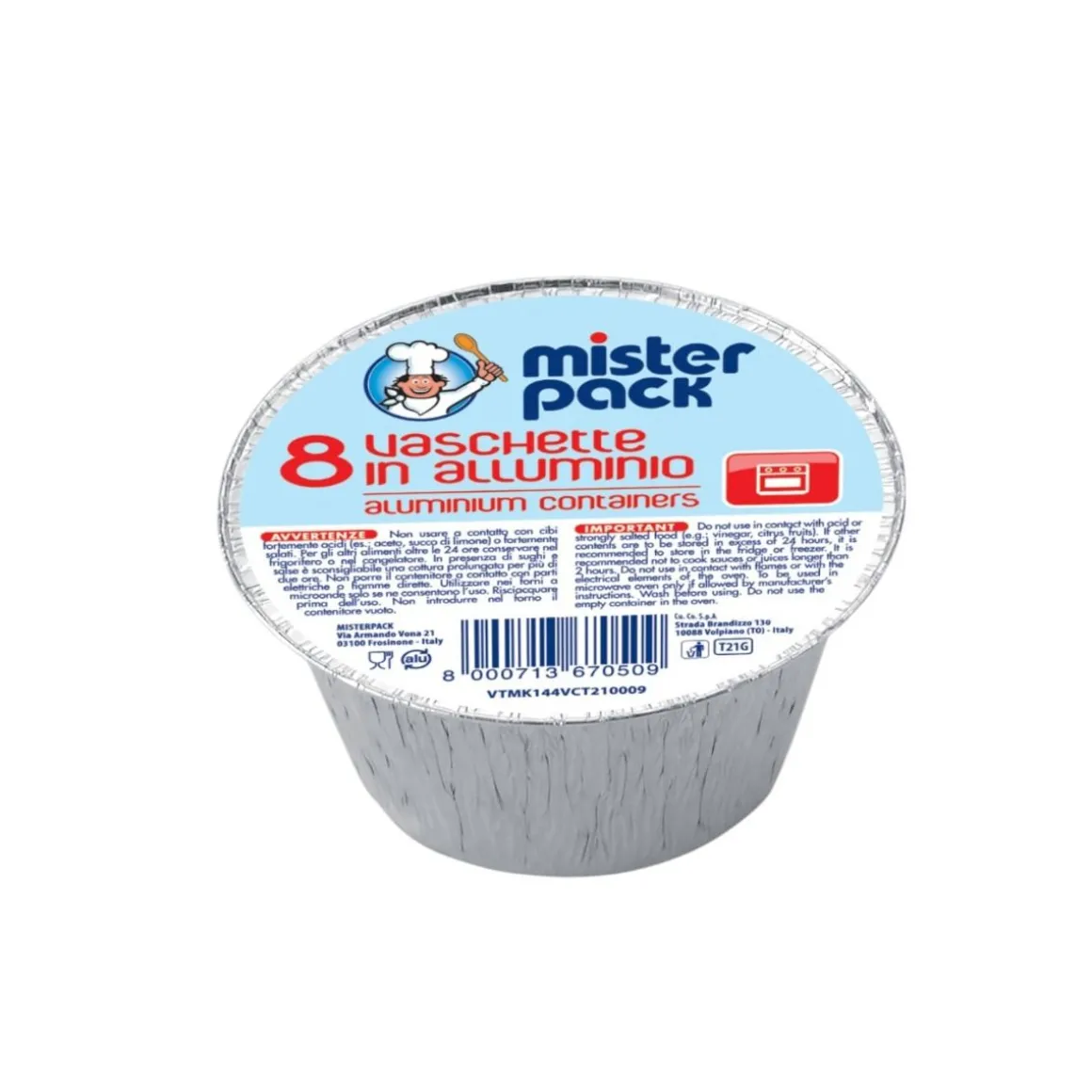 SET 8 VASCHETTE PER CREME CARAMEL LINEA MISTERPACK