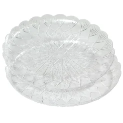SET 2 VASSOI CRYSTAL LINEA EASY BAKE IN POLISTIRENE BIANCO DIAM. 33CM