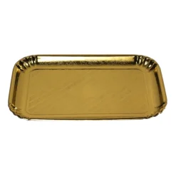 SET 3 VASSOI LINEA EASY BAKE IN CARTONCINO DORATO 19X28CM