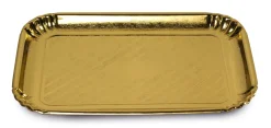 SET 3 VASSOI LINEA EASY BAKE IN CARTONCINO DORATO 23X31CM