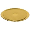 SET 2 VASSOI LINEA EASY BAKE IN PLASTICA DORATA DIAM. 28CM