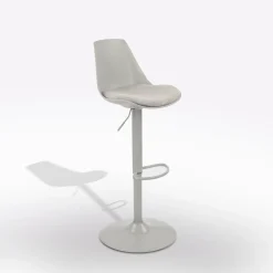 SGABELLO GRIGIO CON SEDUTA IN TESSUTO GRIGIO: vendita online SGABELLO GRIGIO CON SEDUTA IN TESSUTO GRIGIO in offerta