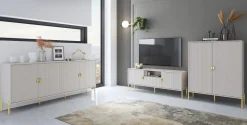 Soggiorno in Offerta: Composizione Modello Lotus Cashmere Effetto Cannettato