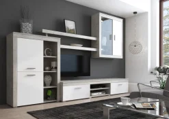 SOGGIORNO MODERNO CEMENTO E BIANCO LARICE