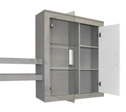 SOGGIORNO MODERNO CEMENTO E BIANCO LARICE