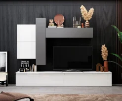 SOGGIORNO MOD. INFINITY 2.0 ARDESIA/BIANCO LUCIDO in vendita online