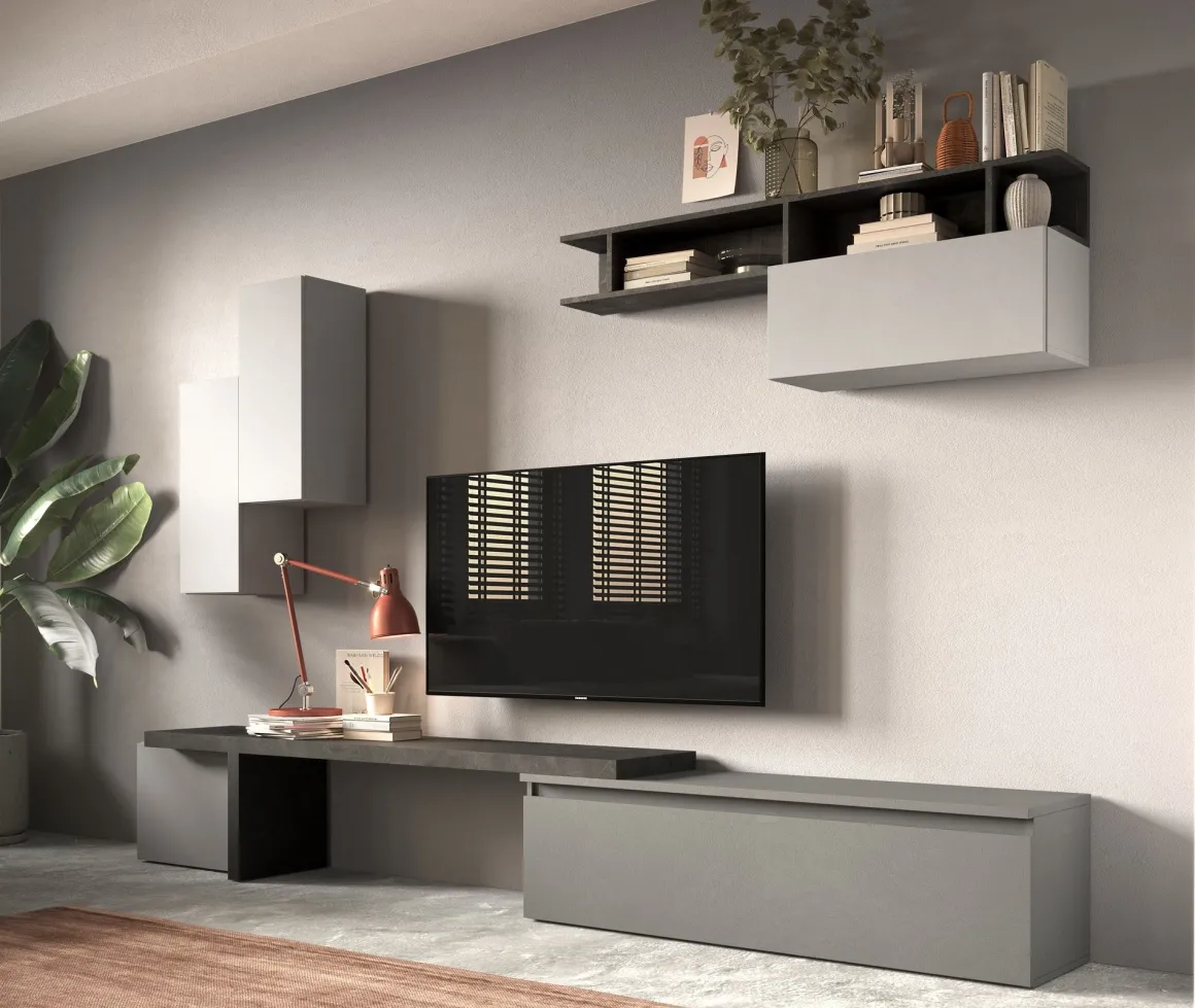 SOGGIORNO MOD. INFINITY 2.0 ARDESIA/GESSO/PIOMBO in vendita online