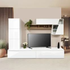 SOGGIORNO MOD. INFINITY 2.0 BIANCO LUCIDO E CADIZ in vendita online