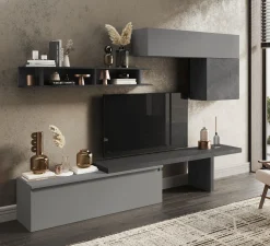 SOGGIORNO MOD. INFINITY 2.0 PIOMBO E ARDESIA in vendita online