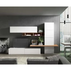 SOGGIORNO MOD. LIVING BIANCO E ROVERE NODATO: vendita online SOGGIORNO MOD. LIVING BIANCO E ROVERE NODATO in offerta