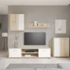 SOGGIORNO MOD. PACO ROVERE SONOMA E BIANCO OPACO: vendita online SOGGIORNO MOD. PACO ROVERE SONOMA E BIANCO OPACO in offerta