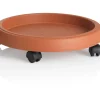 SOTTOVASO CON RUOTE DI TERRACOTTA- SOTTVASO DIAMETRO 35CM