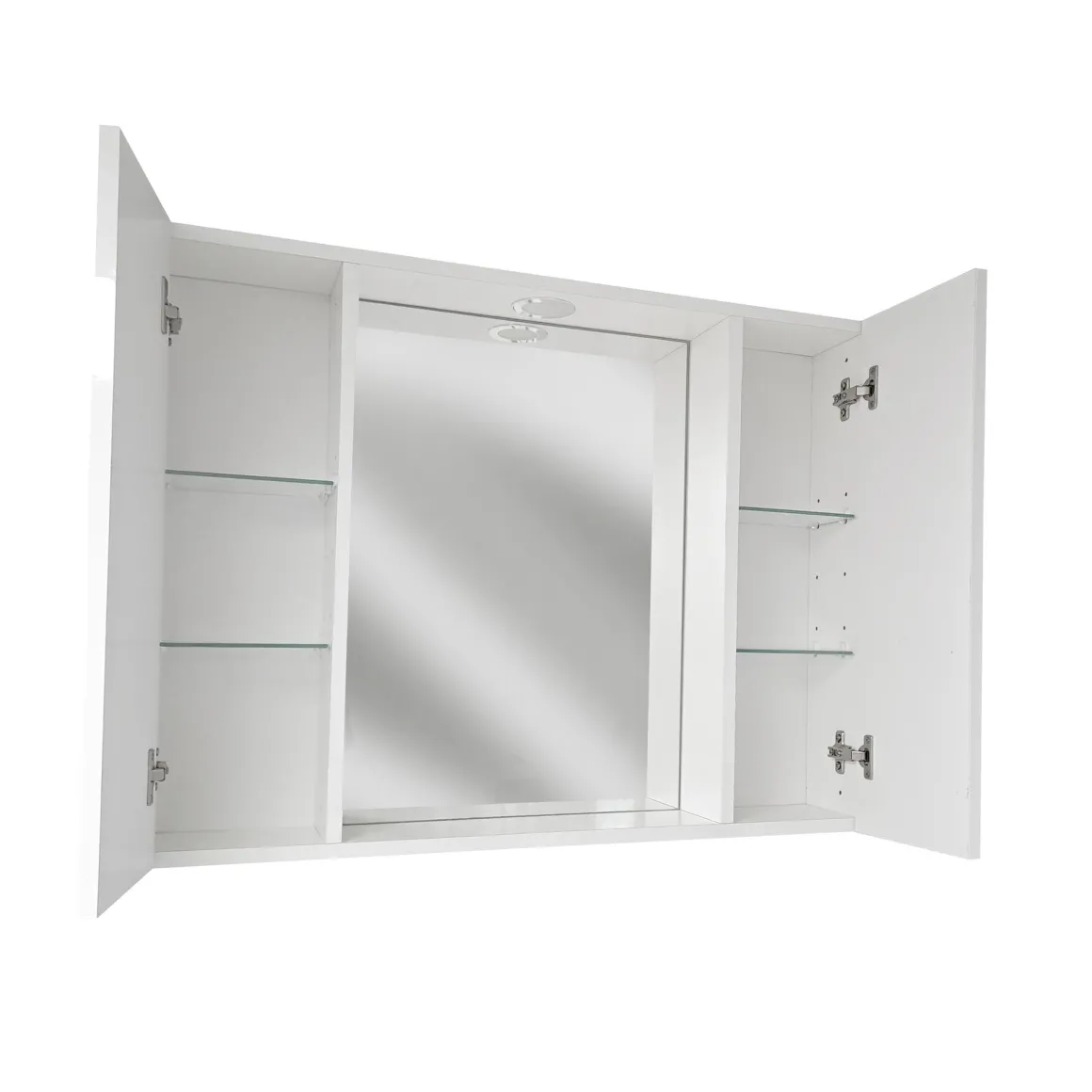 SPECCHIERA CM 80 CON FARETTO LED BIANCO LUCIDO
