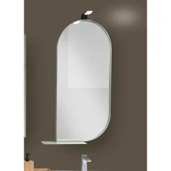 SPECCHIERA MOD.ROUND-D AGAVE OPACO CON FARETTO MOD. ZIKO NERO