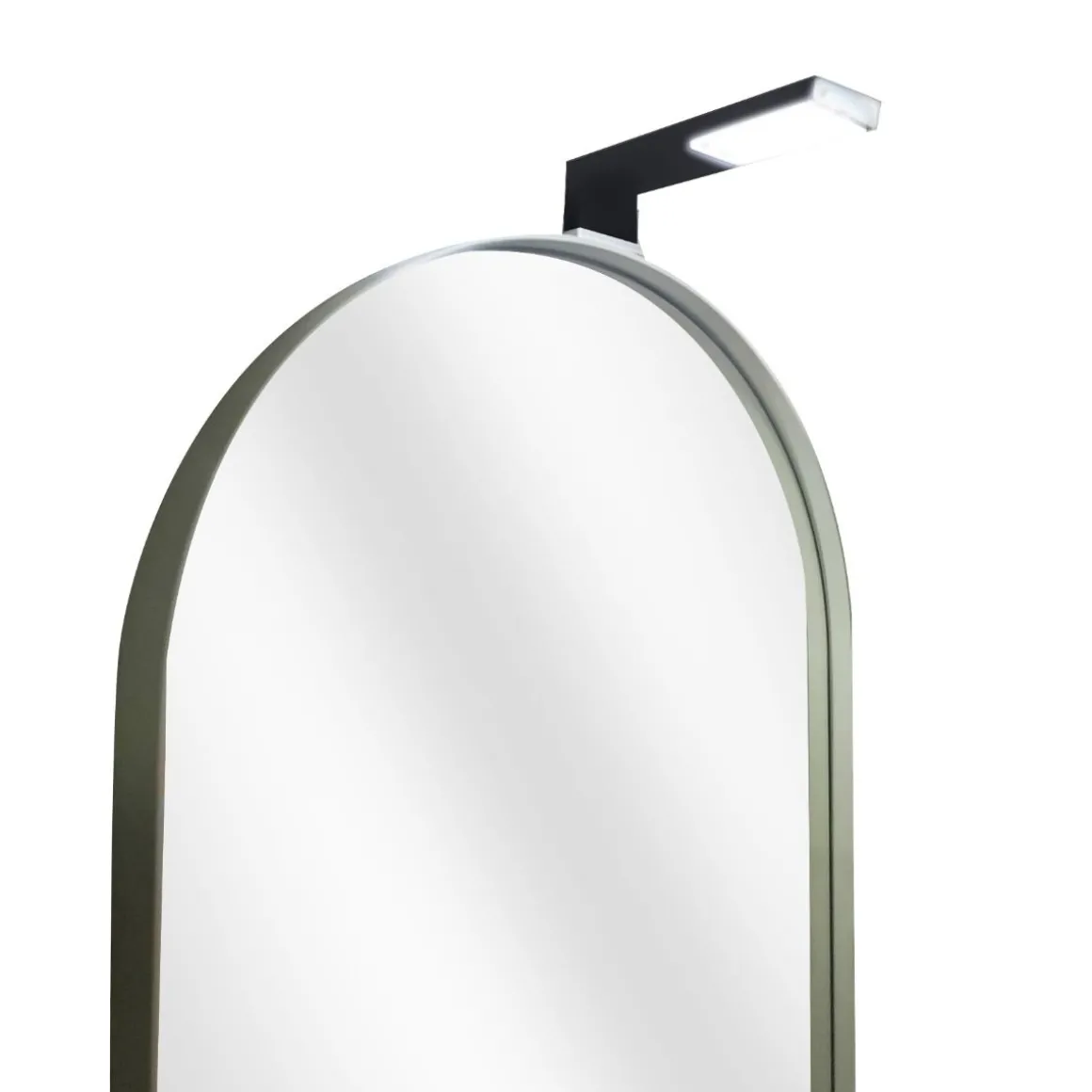 SPECCHIERA MOD.ROUND-D AGAVE OPACO CON FARETTO MOD. ZIKO NERO