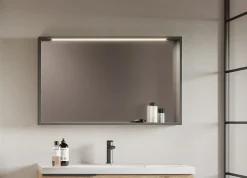 SPECCHIERA QUADRANTE CM 102 CON LAMPADA LED GRAFITE OPACO