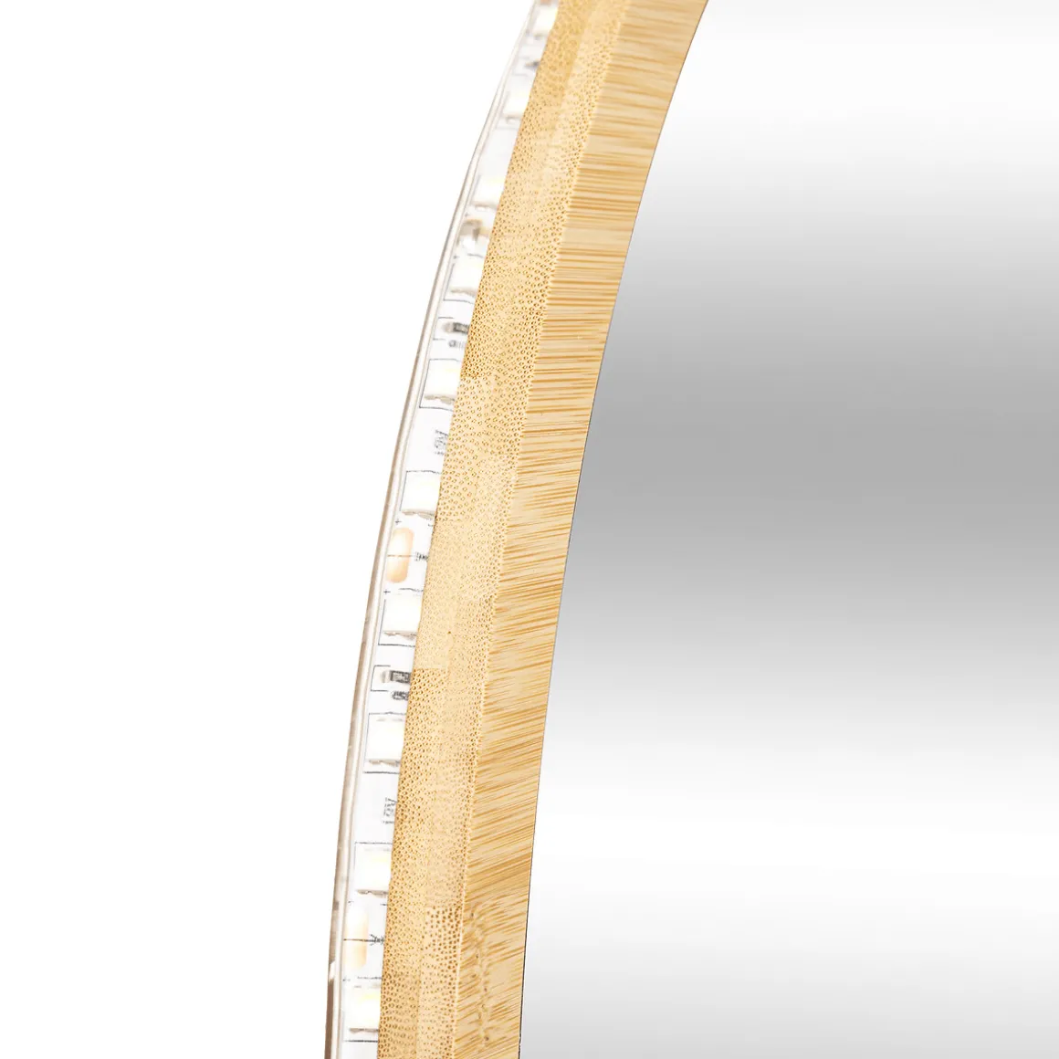 SPECCHIO ROTONDO A LED IN BAMBOO DIAM. 57CM: vendita online SPECCHIO ROTONDO A LED IN BAMBOO DIAM. 57CM in offerta