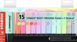 STABILO - SET 15 EVIDENZIATORI BOSS ORIGINAL PASTEL + DESKSET: vendita online STABILO - SET 15 EVIDENZIATORI BOSS ORIGINAL PASTEL + DESKSET in offerta