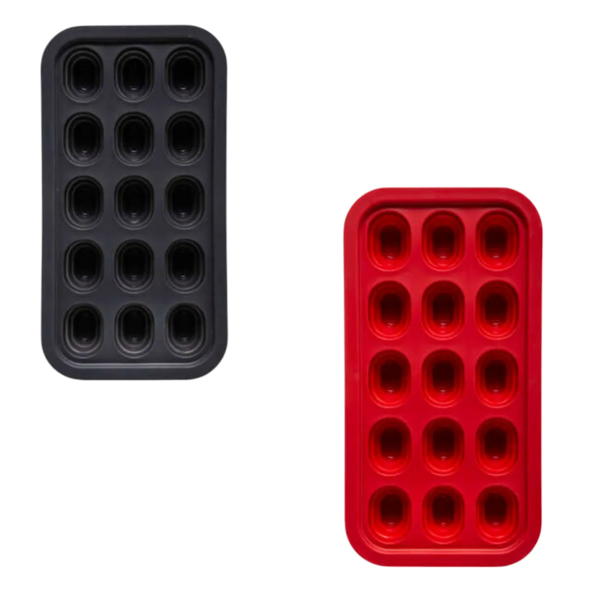STAMPO GHIACCIO IN ACCIAIO E SILICONE 27.9X14.7 H. 3.5CM ASSORTITO