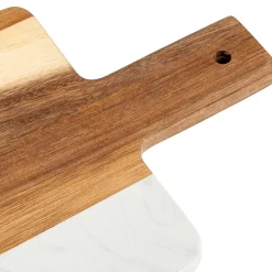 TAGLIERE HARMONY IN LEGNO DI ACACIA E MARMO 42X20CM