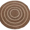TAPPETO D 80CM NATURALE CON RIGA BIANCA: vendita online TAPPETO D 80CM NATURALE CON RIGA BIANCA in offerta