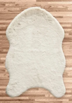TAPPETO RABBIT 60X110CM ECOPELLICCIA PANNA : vendita online TAPPETO RABBIT 60X110CM ECOPELLICCIA PANNA in offerta