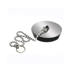 TAPPO CON CATENA IN ACCIAIO INOX CROMO DIAM. 5,2CM