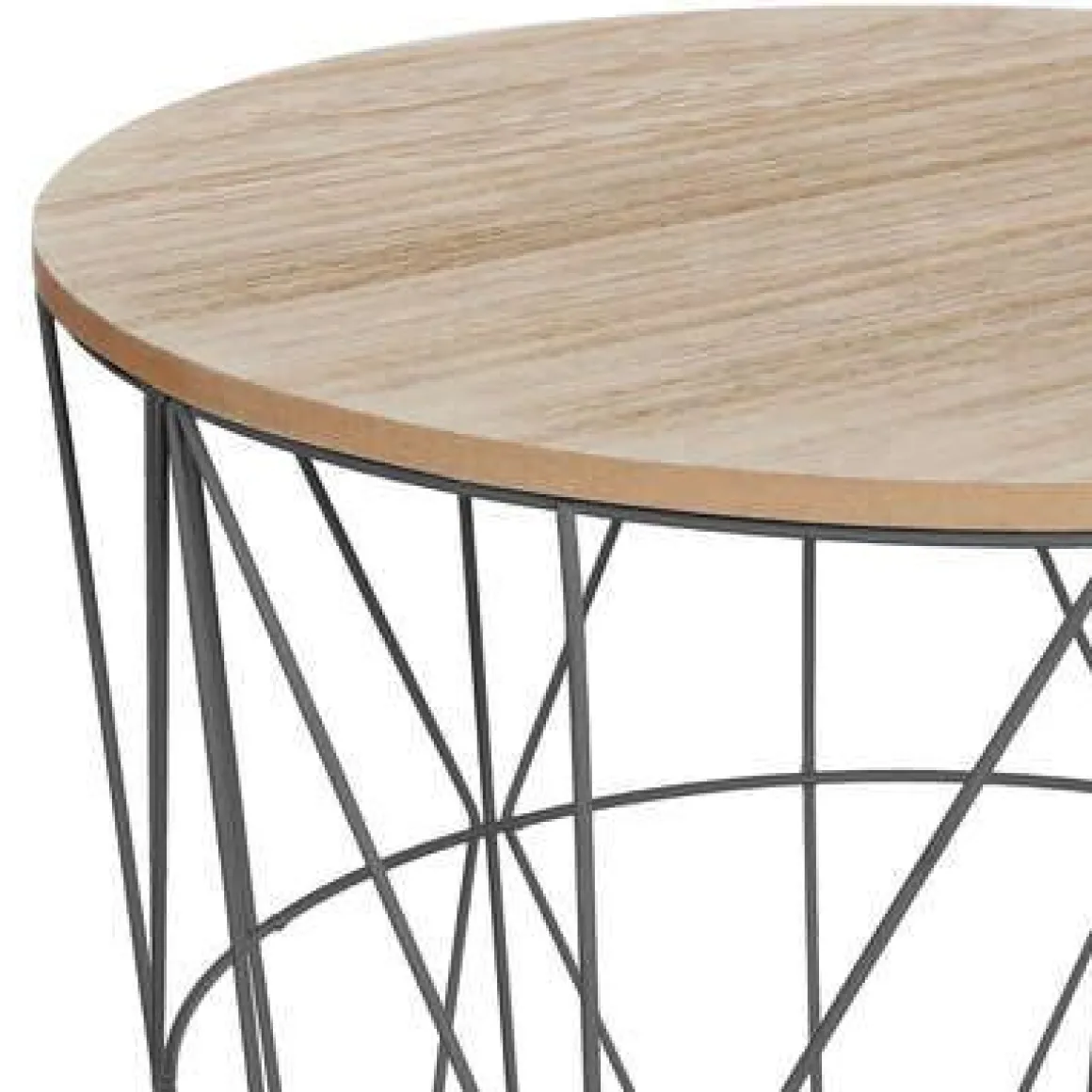 TAVOLINO CONTENITORE MOD. KUMI DIAM. 40 H. 41 CM IN METALLO E MDF in vendita online