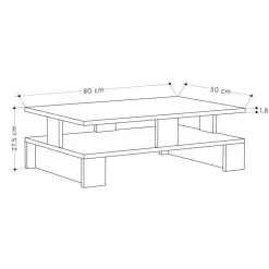 TAVOLINO MOD. MANSU CM 80X50 H. 27,5 RETRO GREY : vendita online TAVOLINO MOD. MANSU CM 80X50 H. 27,5 RETRO GREY in offerta