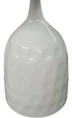 TAVOLINO DIAM. CM 50 H.53 IN METALLO E PIANO CERAMICA EFFETTO MARMO BIANCO in vendita online